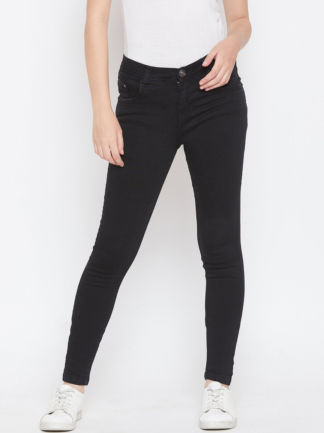 Slim Fit Stretchable Black Jeans - NiftyJeans