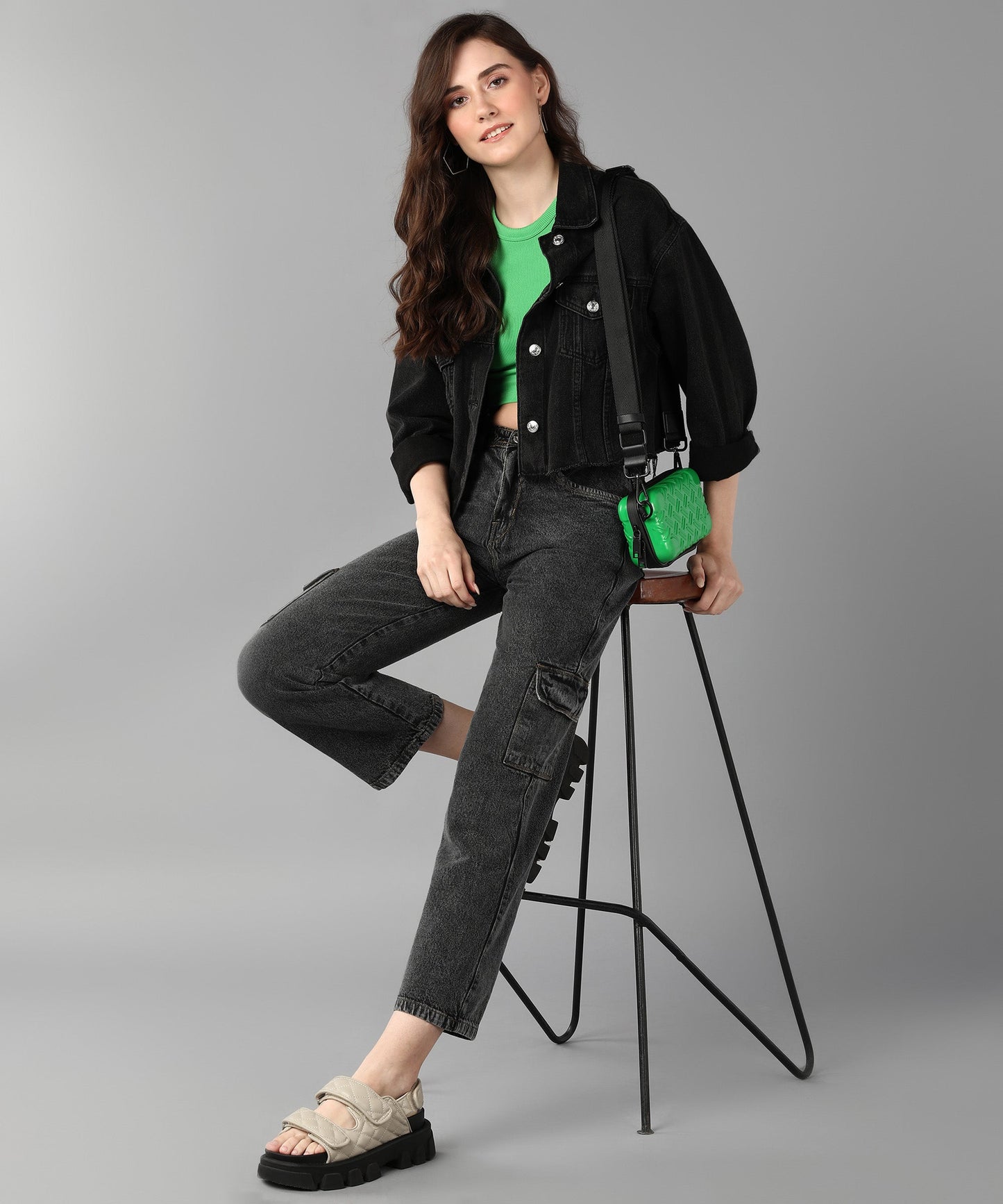 Relaxed Fit Cargo Grey Jeans - NiftyJeans