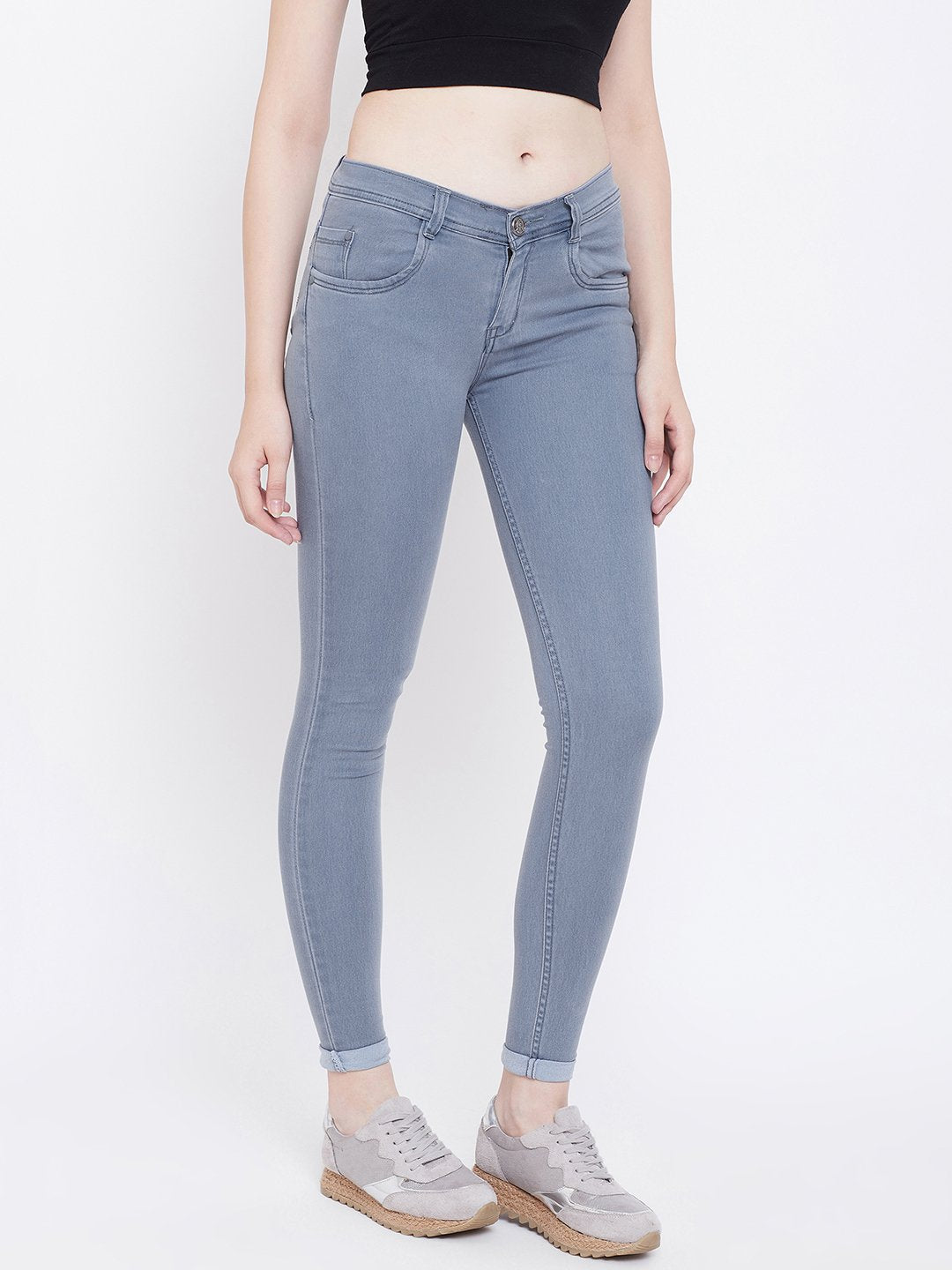 Slim Fit Stretchable Grey Jeans - NiftyJeans