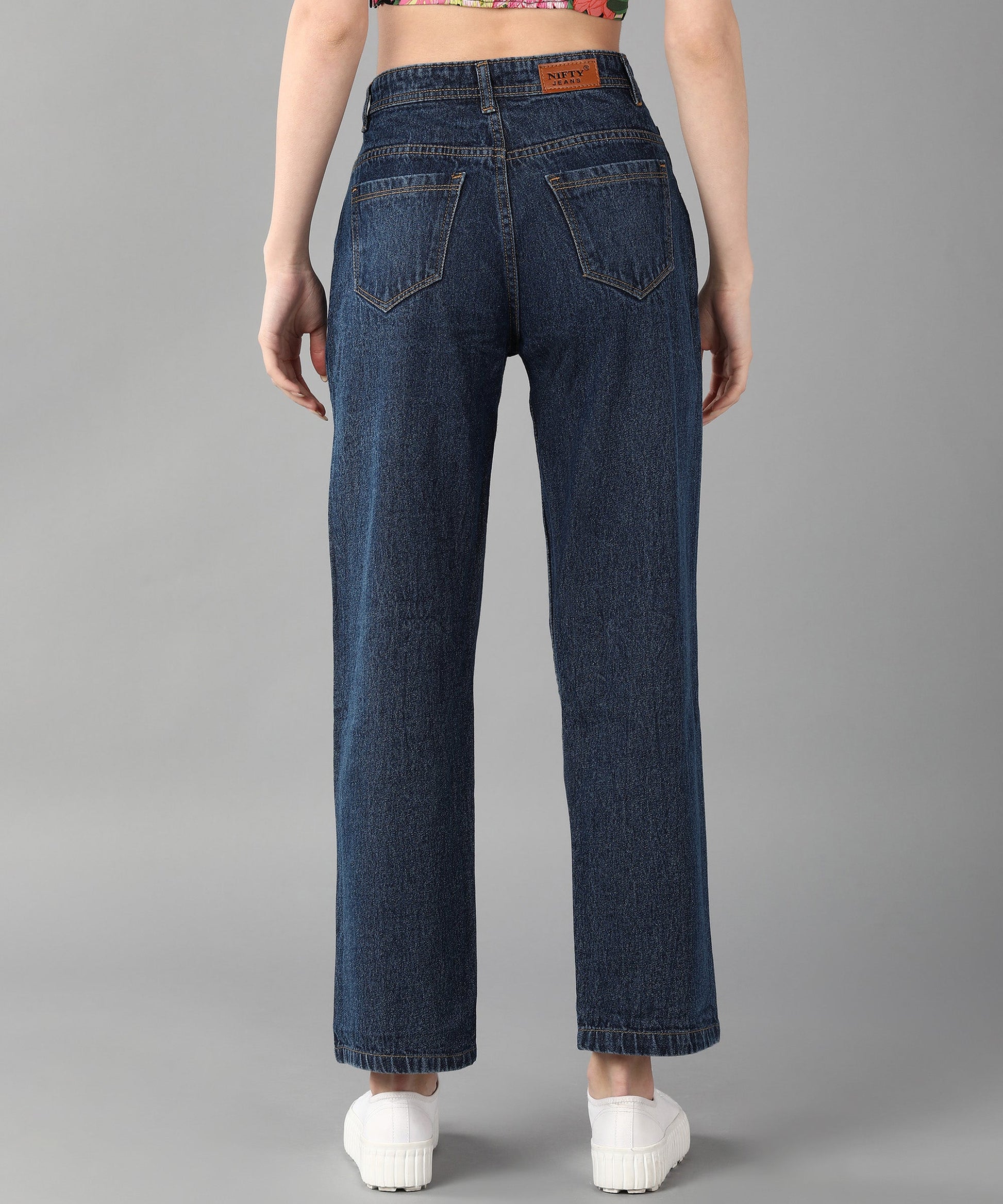 Relaxed Fit Distressed Blue Jeans - NiftyJeans