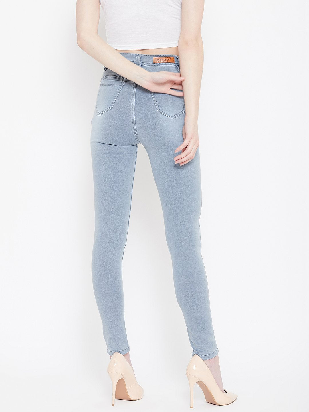 High Waist Stretchable Grey Jeans - NiftyJeans