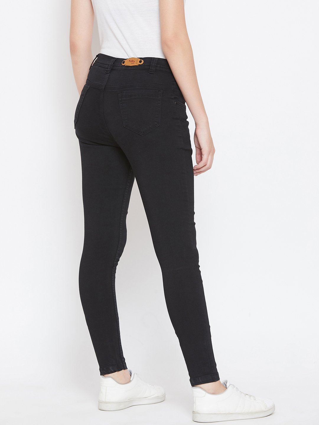 Slim Fit Stretchable Black Jeans - NiftyJeans
