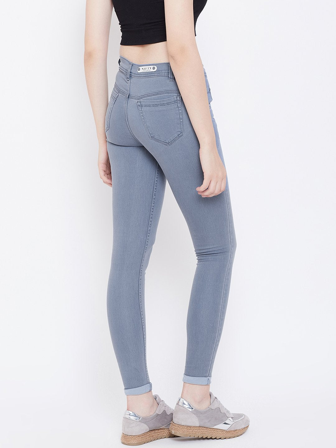 Slim Fit Stretchable Grey Jeans - NiftyJeans