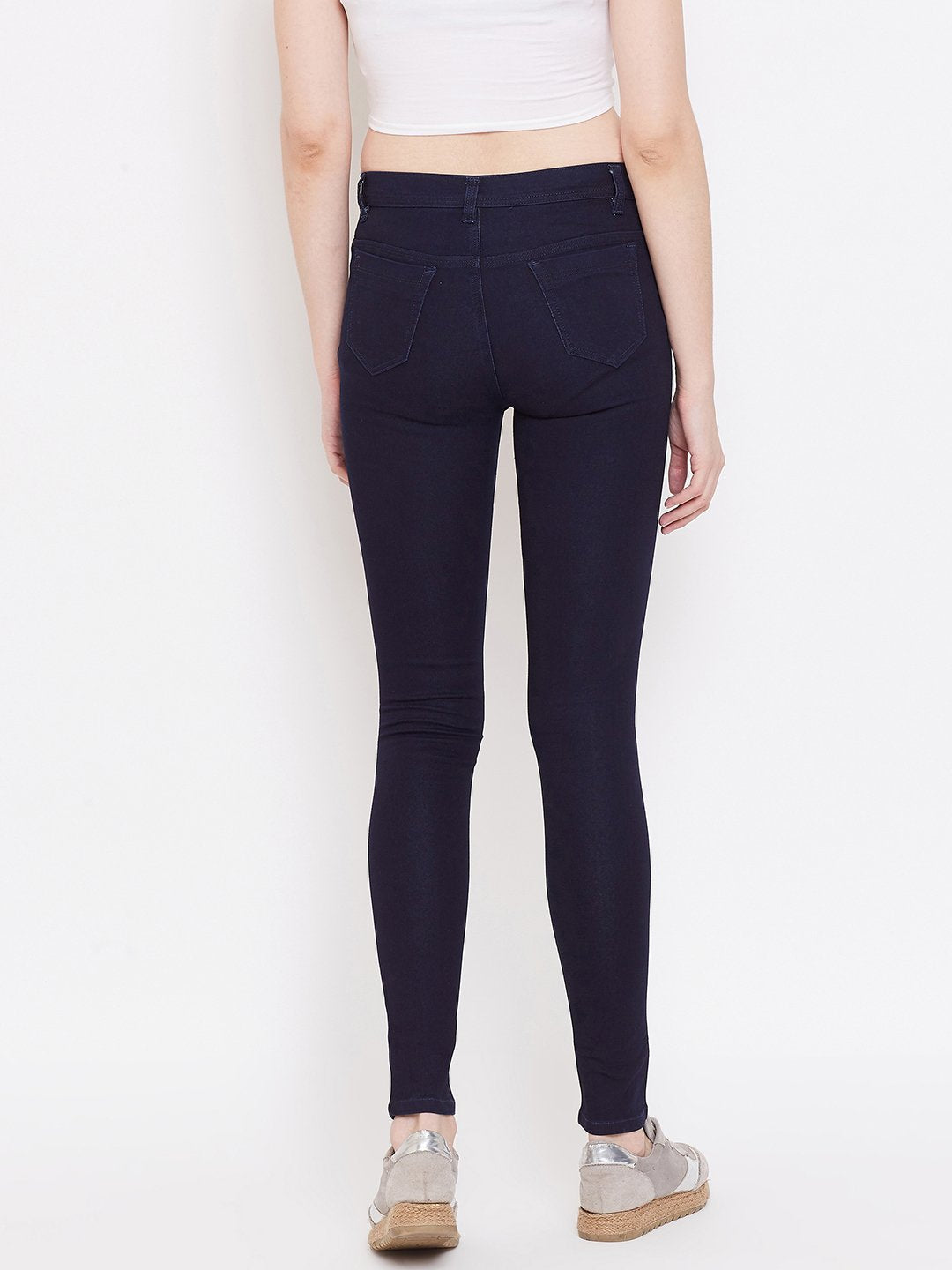 Slim Fit Stretchable Carbon Blue Jeans - NiftyJeans