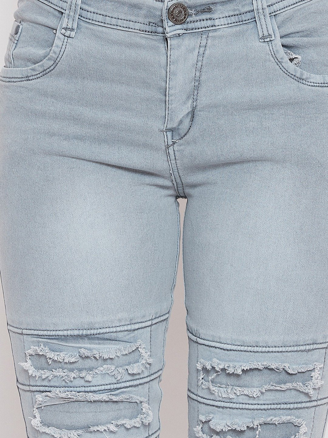 Distressed Stretchable Grey Jeans - NiftyJeans