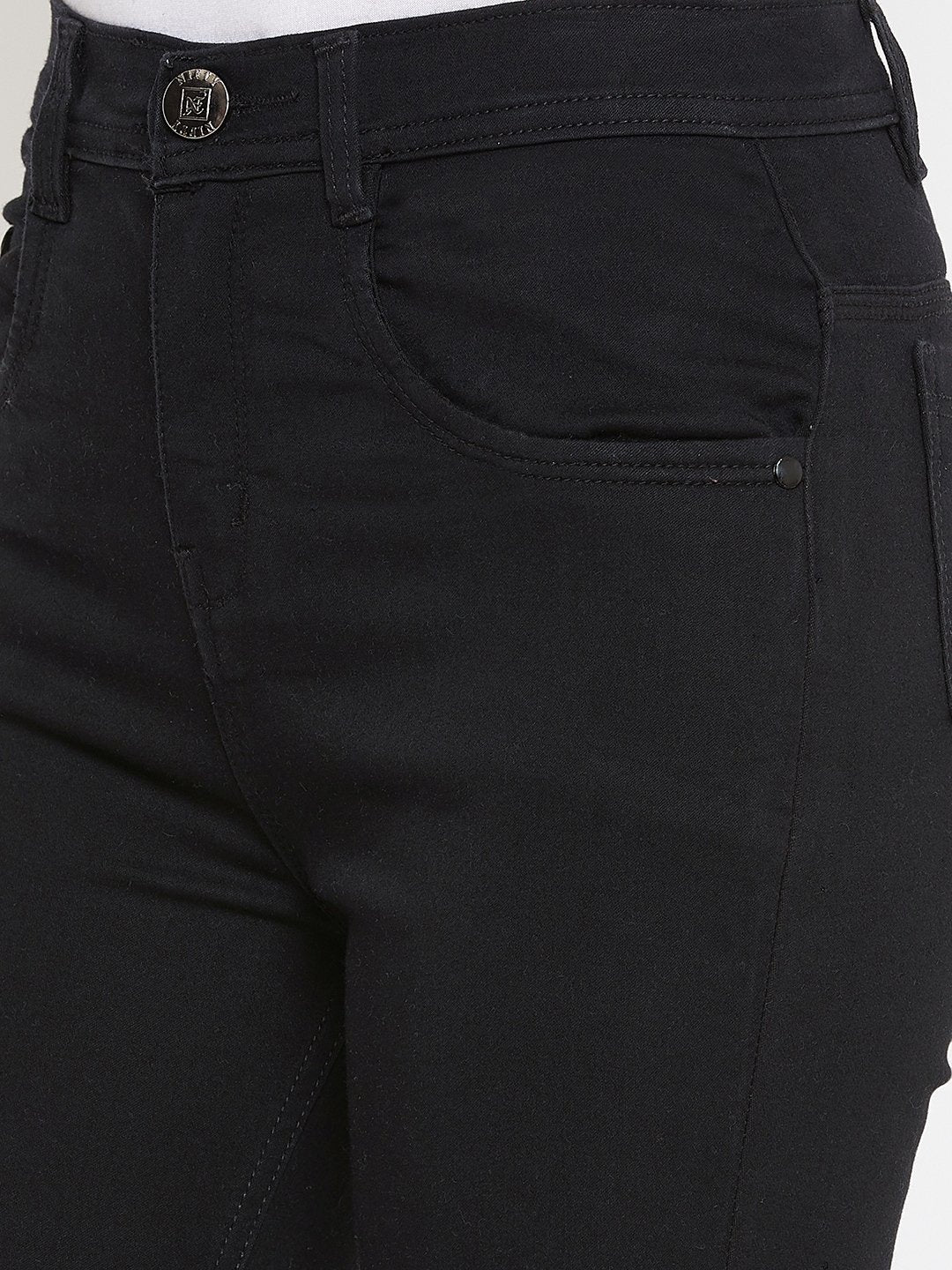 High Waist Stretchable Black Jeans - NiftyJeans