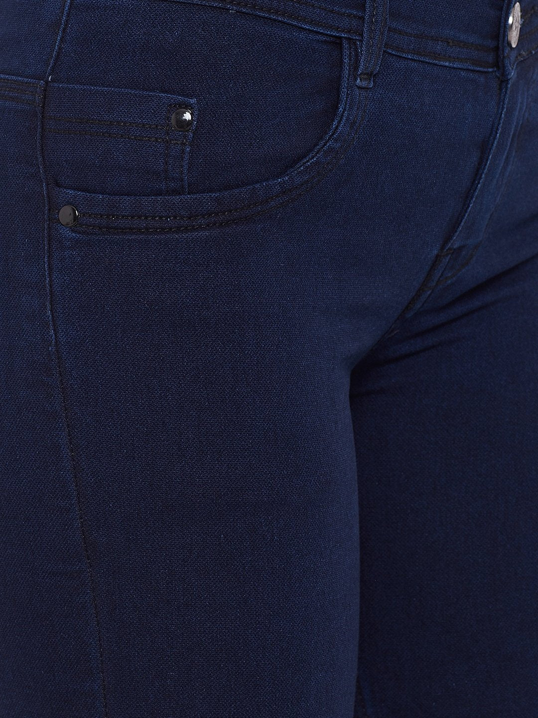 Slim Fit Stretchable Blue Shorts - NiftyJeans