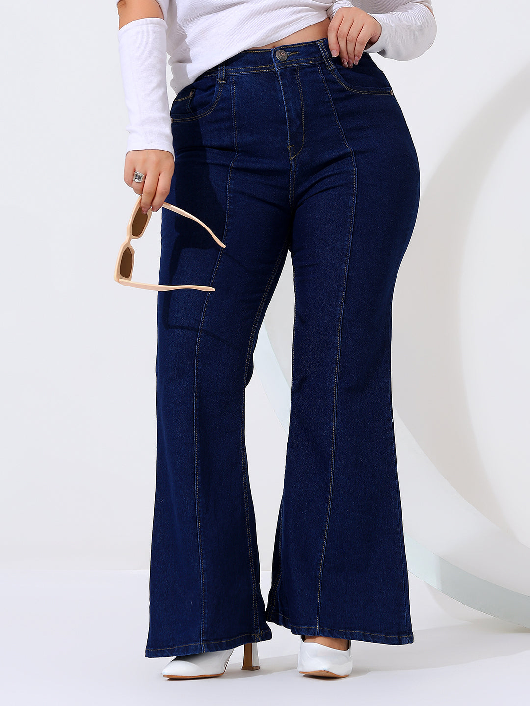 Plus size bell bottom jeans