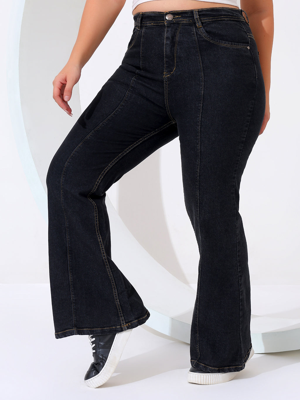 Plus size bell bottom jeans