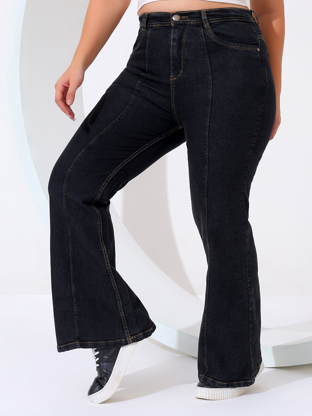 Plus size bell bottom jeans