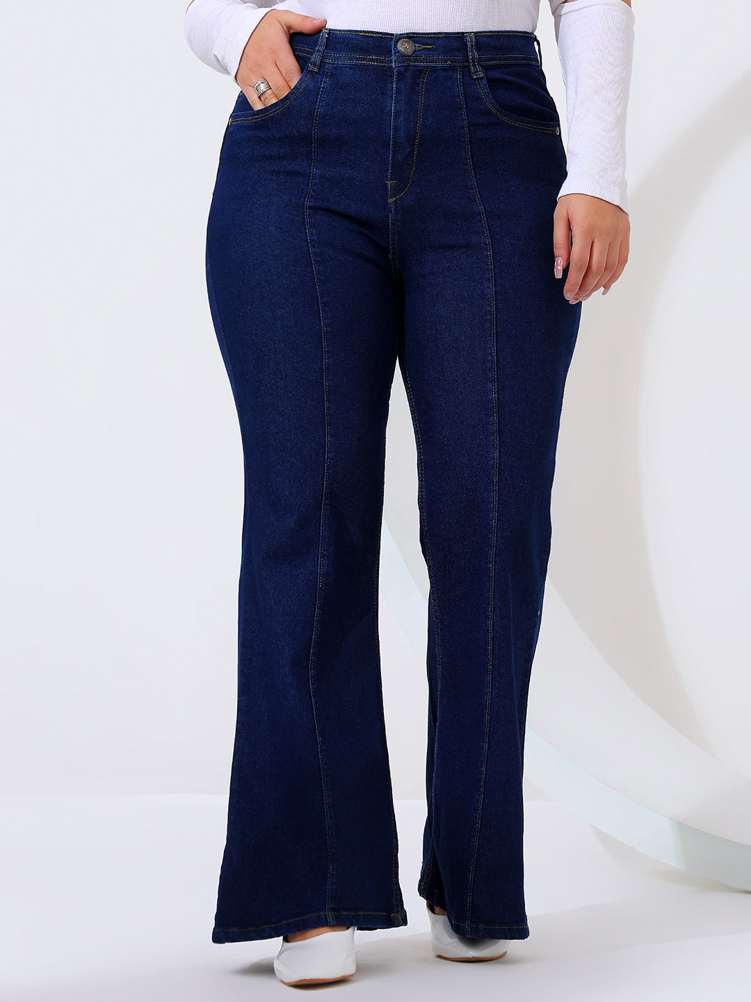 Plus size bell bottom jeans