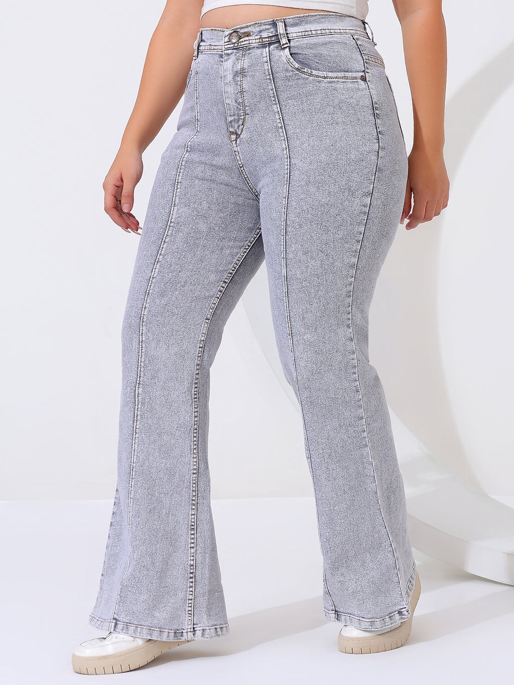Plus size bell bottom jeans