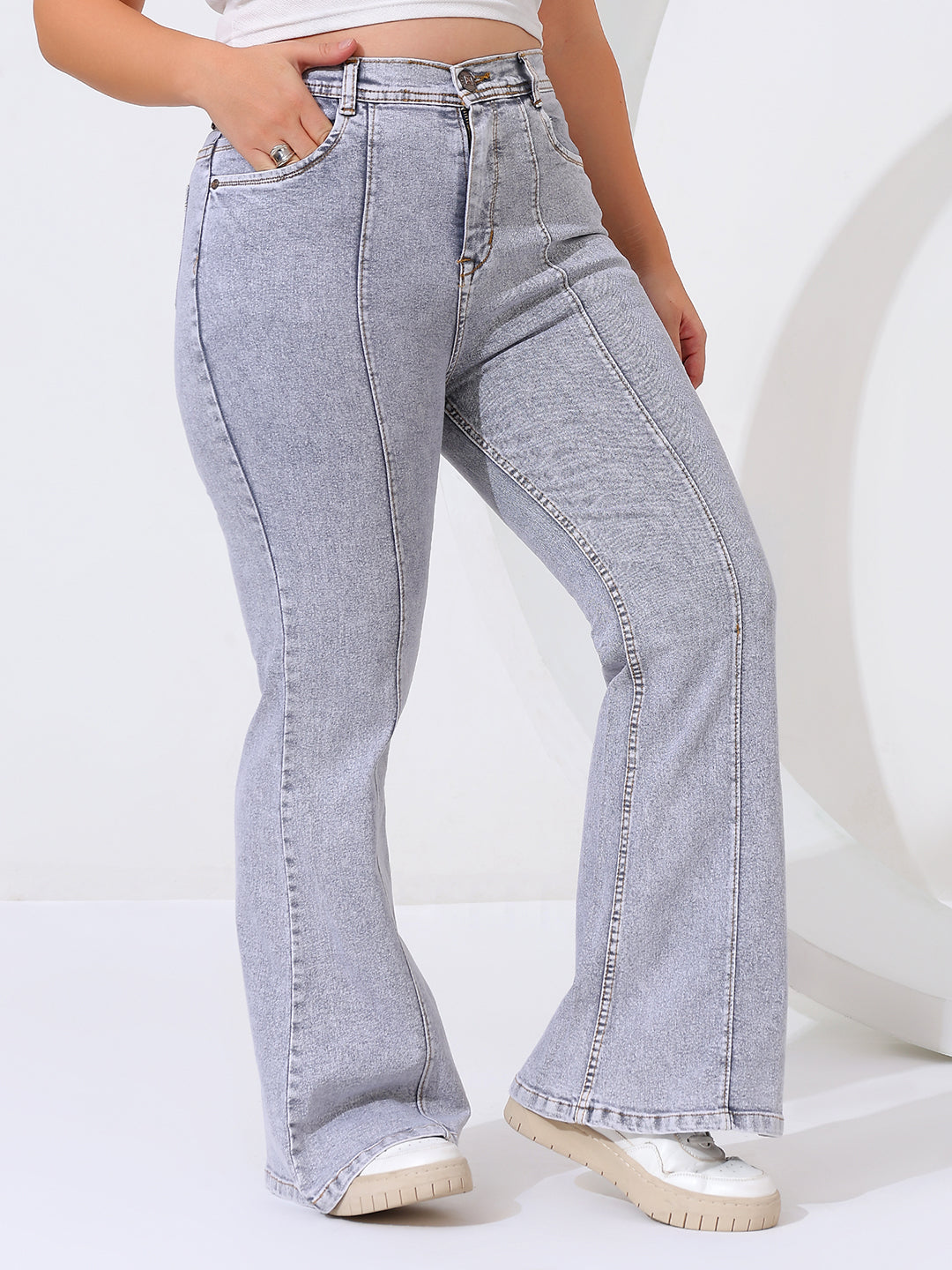 Plus size bell bottom jeans