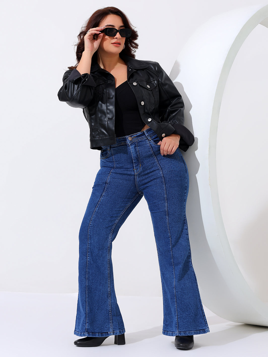 Plus size bell bottom jeans