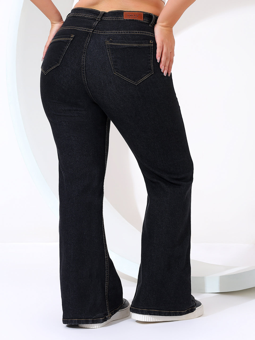 Plus size bell bottom jeans