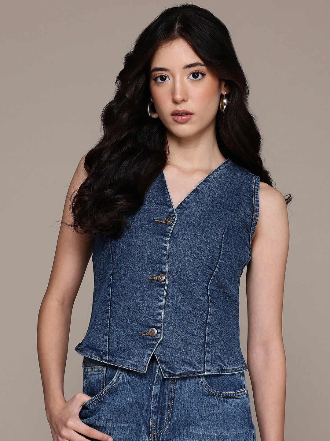 Womens Denim Vest Top