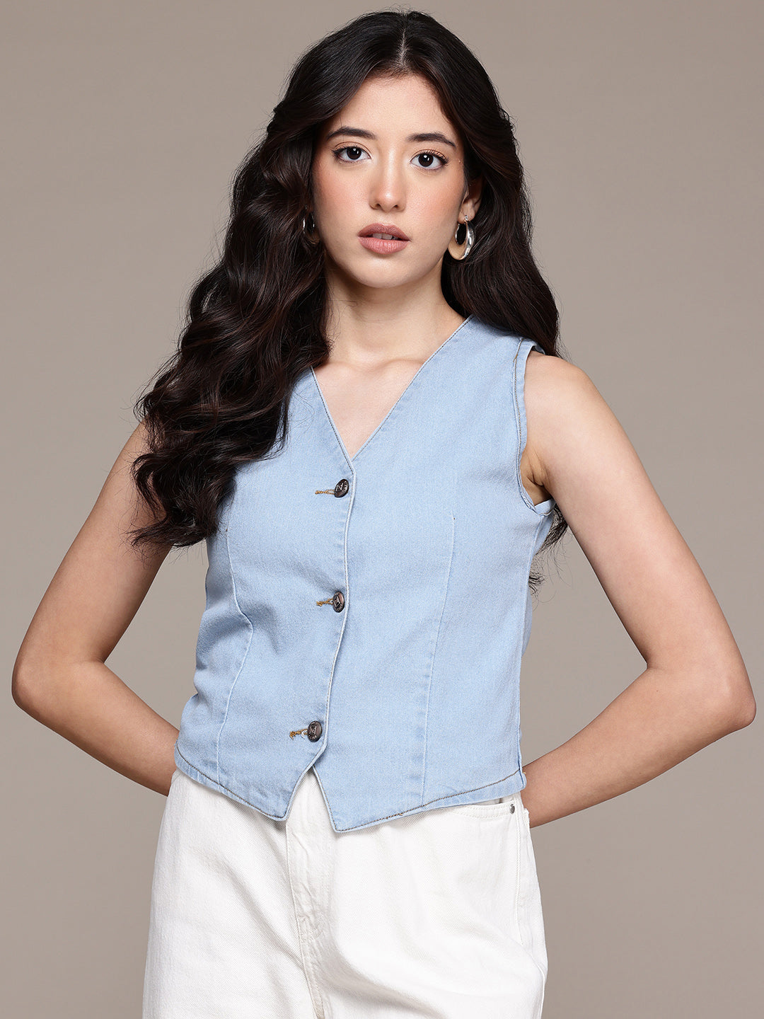 Womens Denim Vest Top