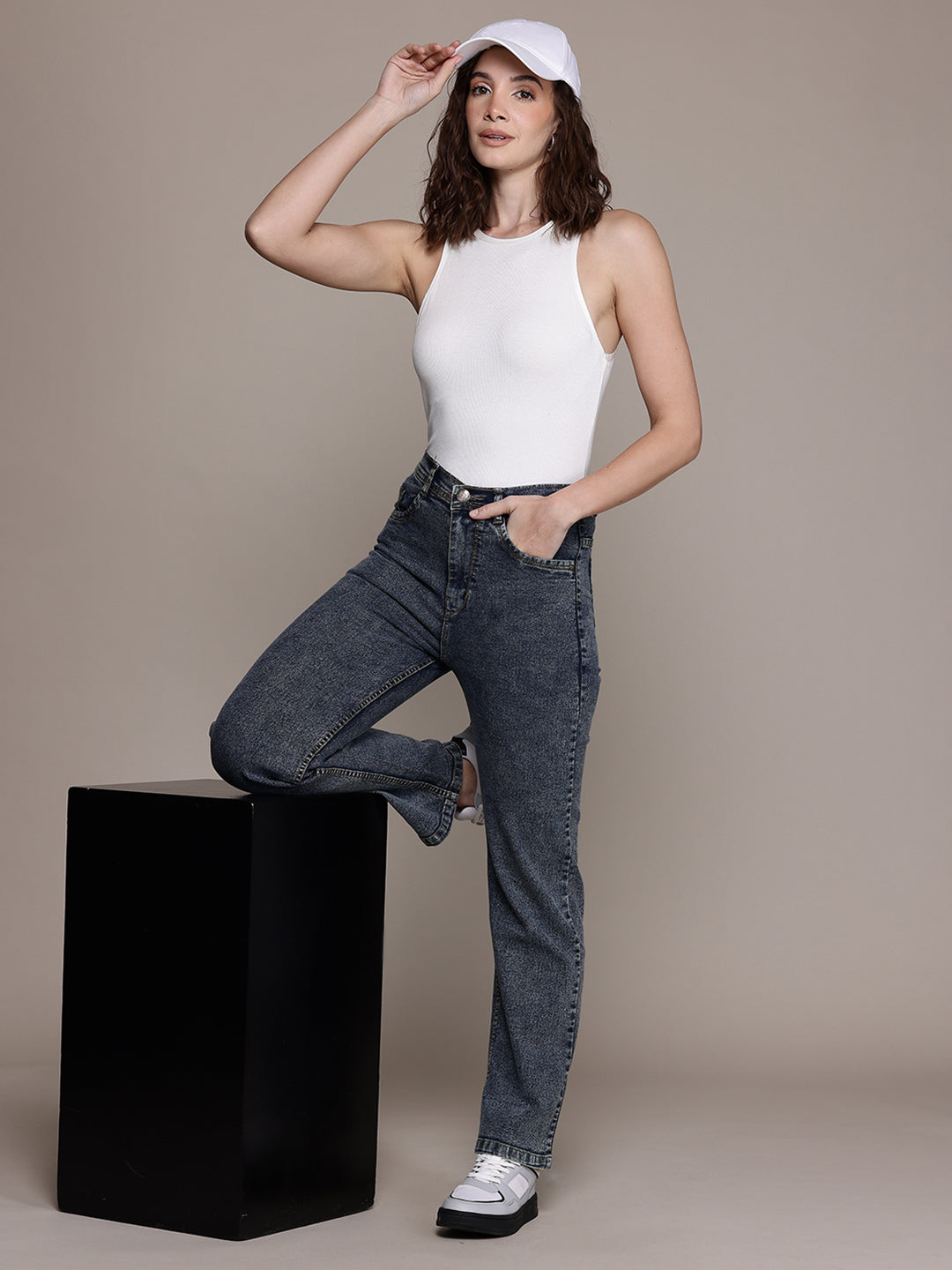 Denim Stretchable Straight Fit Jeans