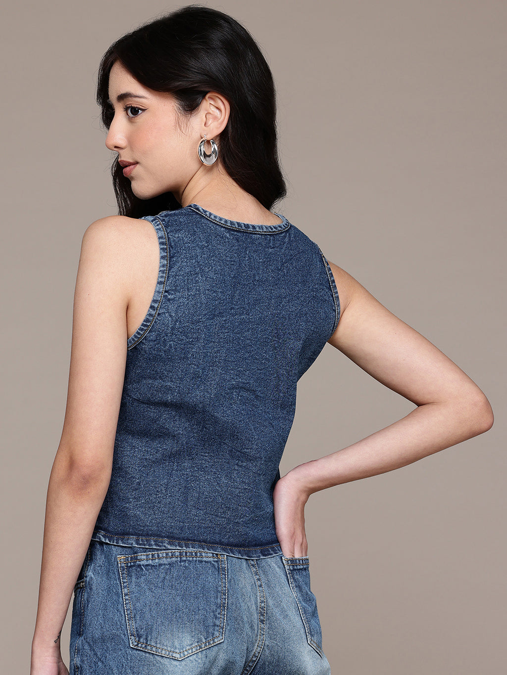 Womens Denim Vest Top
