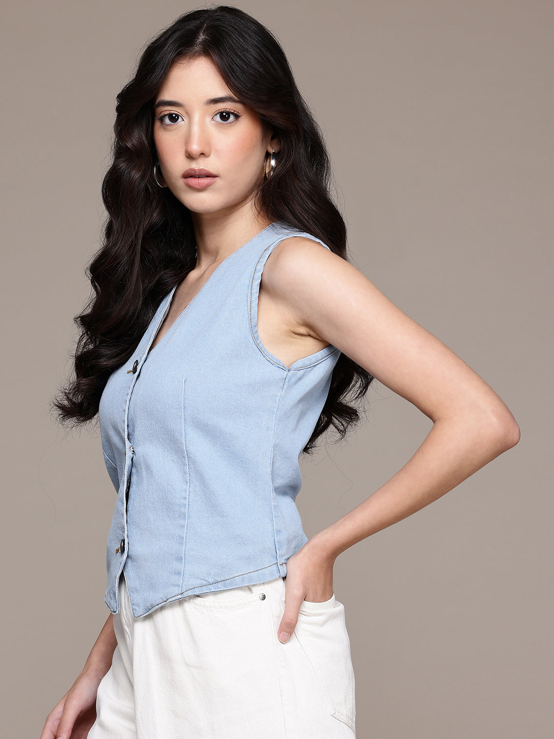 Womens Denim Vest Top