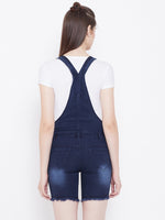 Load image into Gallery viewer, Stretchable Blue Shorts Dungarees - NiftyJeans
