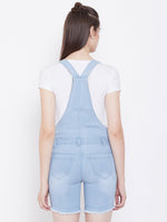 Load image into Gallery viewer, Stretchable Sky Blue Shorts Dungarees - NiftyJeans
