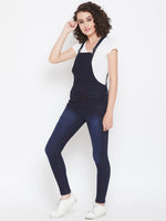 Load image into Gallery viewer, Slim Fit Stretchable Blue Dungarees - NiftyJeans
