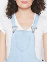 Load image into Gallery viewer, Slim Fit Stretchable Sky Blue Dungarees - NiftyJeans
