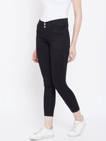 Load image into Gallery viewer, Mid Rise Ankle Length Black Jeans - NiftyJeans
