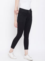 Load image into Gallery viewer, Mid Rise Ankle Length Black Jeans - NiftyJeans
