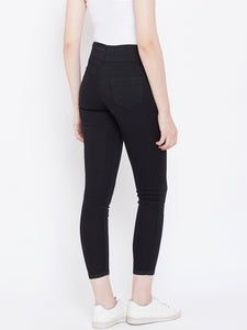 Mid Rise Ankle Length Black Jeans - NiftyJeans