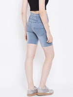 Load image into Gallery viewer, High Waist 5 Button Grey Shorts - NiftyJeans
