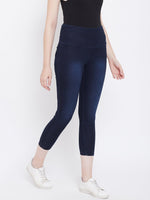 Load image into Gallery viewer, High Waist Stretchable Blue Jeggings - NiftyJeans

