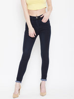 Load image into Gallery viewer, High Waist Stretchable Carbon Blue Jeans - NiftyJeans

