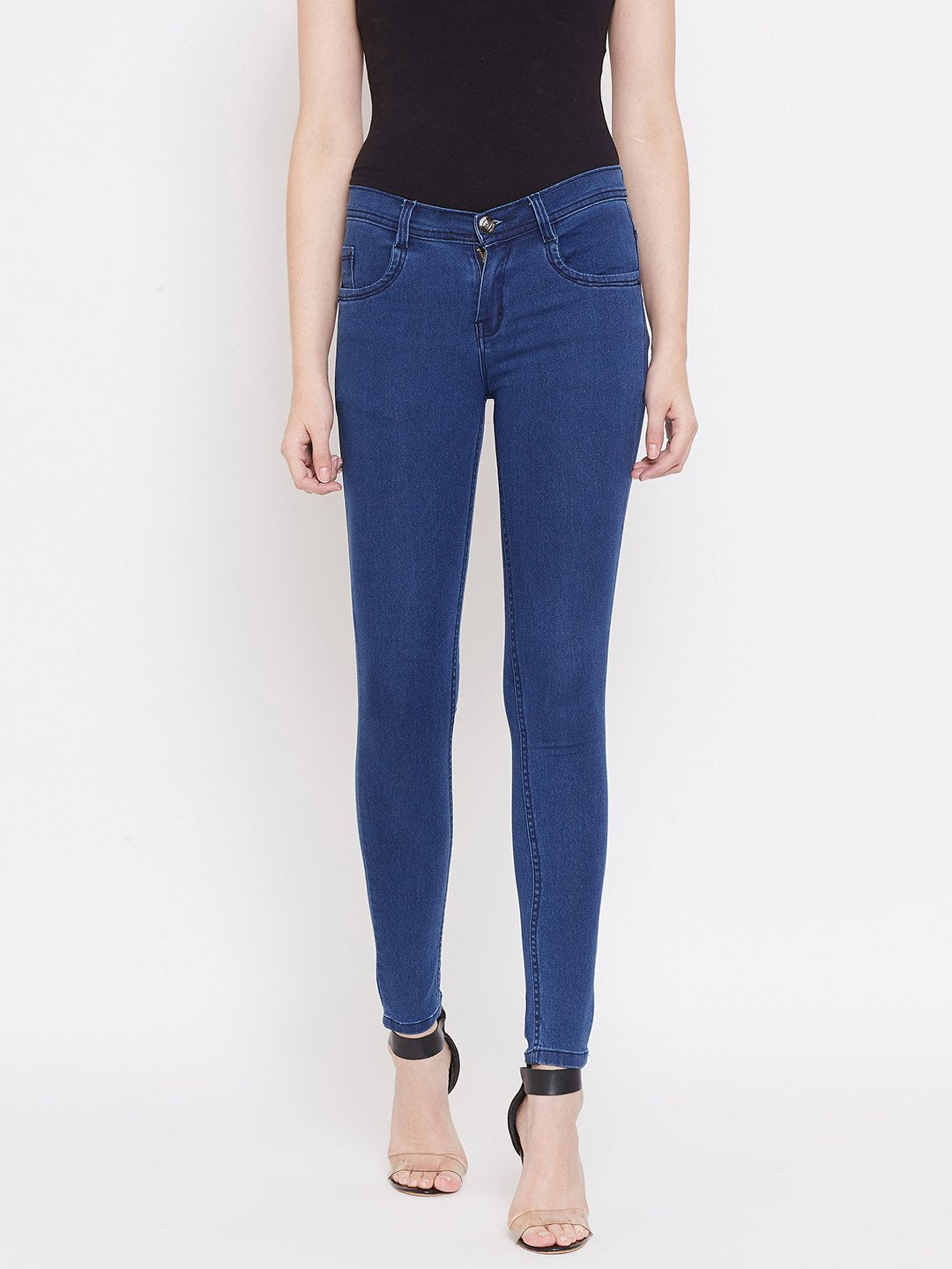 Slim Fit Stretchable Bata Blue Jeans - NiftyJeans