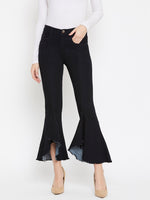 Load image into Gallery viewer, High Waist Flared Black Jeans - NiftyJeans
