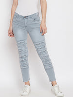 Load image into Gallery viewer, Distressed Stretchable Grey Jeans - NiftyJeans
