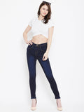 High Waist Stretchable Basic Blue Jeans - NiftyJeans