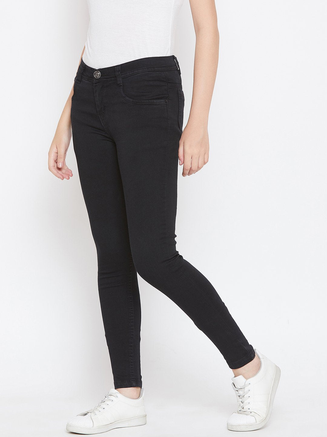 Slim Fit Stretchable Black Jeans - NiftyJeans