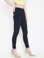 Load image into Gallery viewer, High Waist Stretchable Carbon Blue Jeans - NiftyJeans
