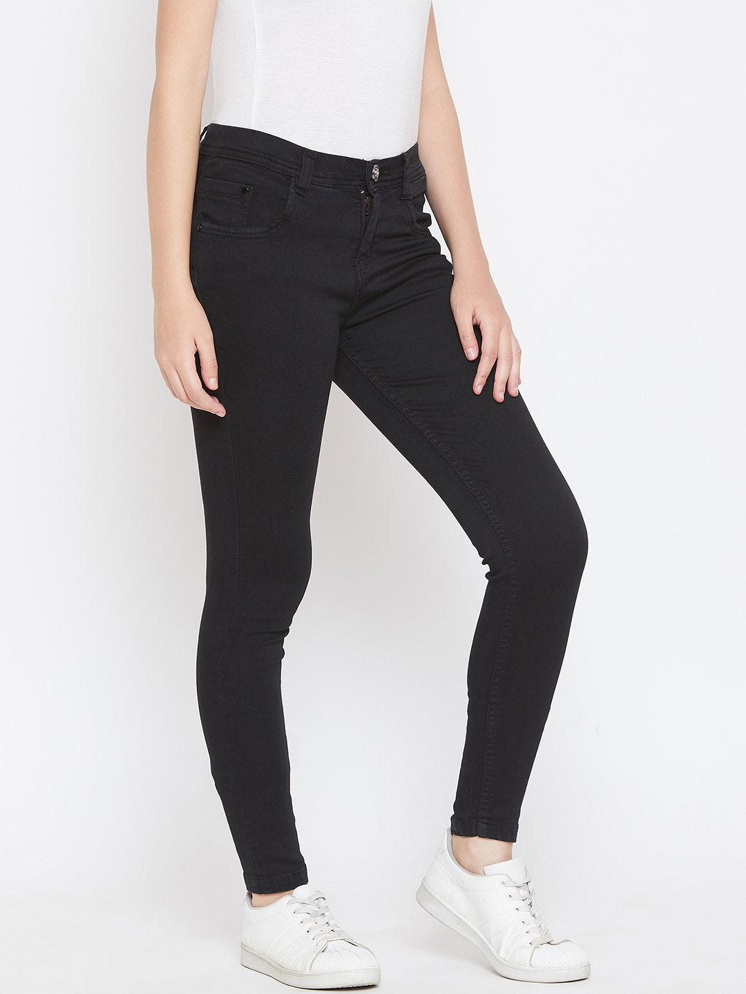 Slim Fit Stretchable Black Jeans - NiftyJeans