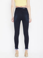 Load image into Gallery viewer, High Waist Stretchable Carbon Blue Jeans - NiftyJeans
