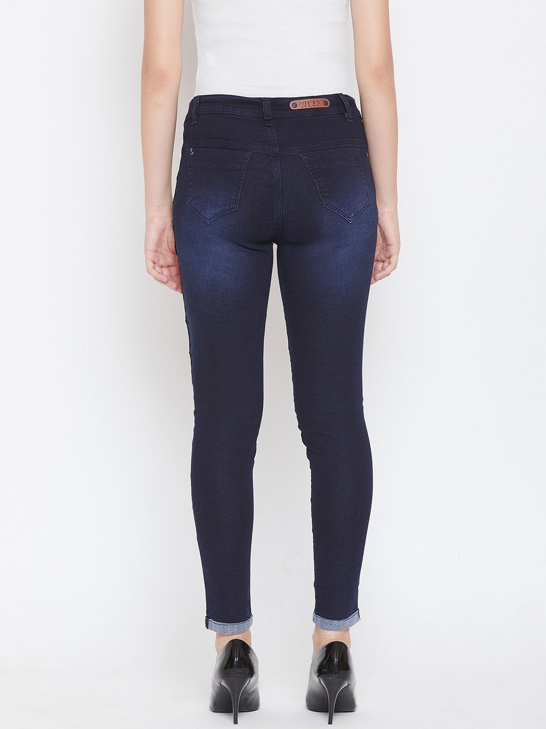 Distressed Stretchable Blue Jeans - NiftyJeans