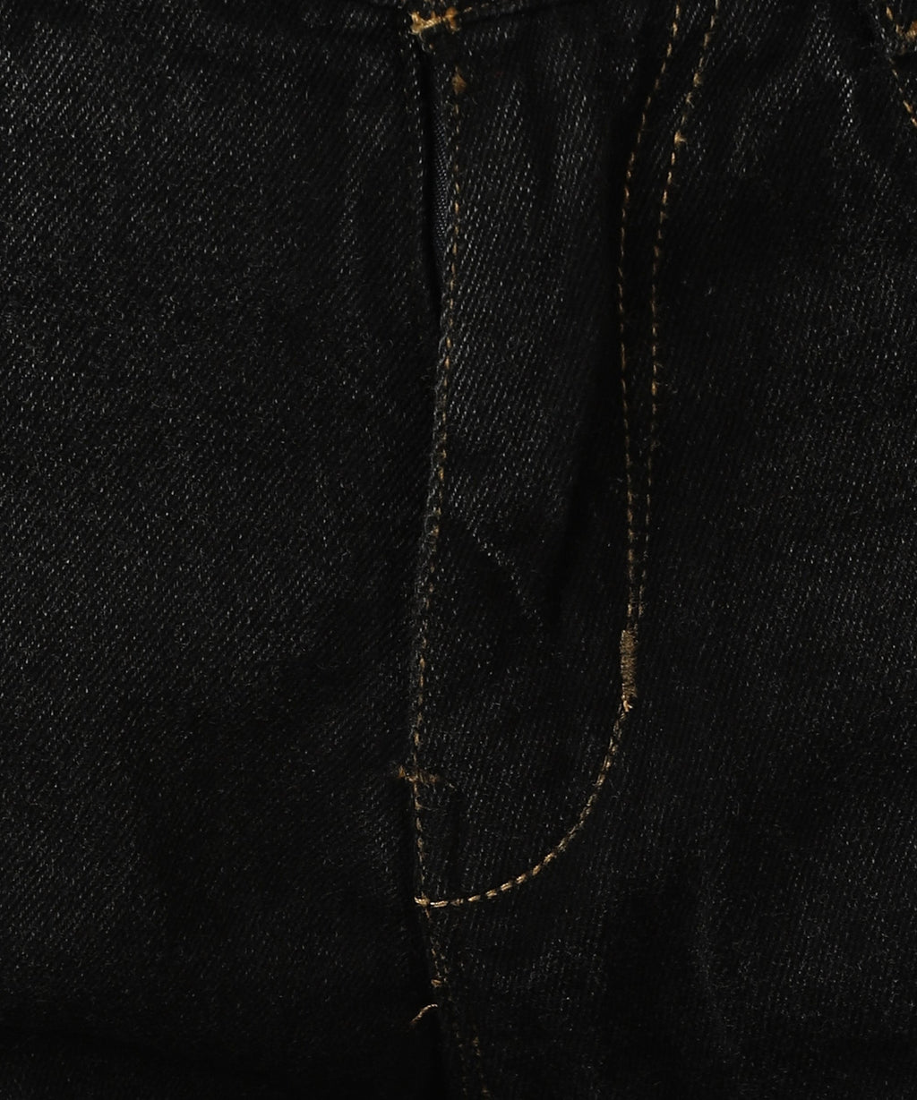 Relaxed Fit Distressed Black Jeans - NiftyJeans