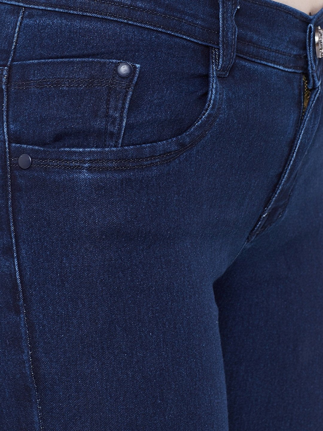 Slim Fit Stretchable Basic Blue Jeans - NiftyJeans