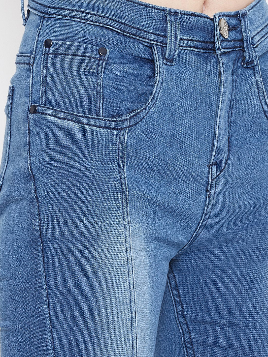 High Waist Flared Bata Blue Jeans - NiftyJeans